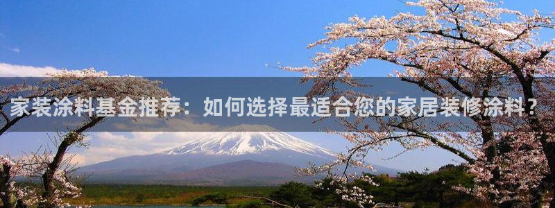 和记国际开户网站：家装涂料基金推荐：如何选择最适合您的家居装修涂料？