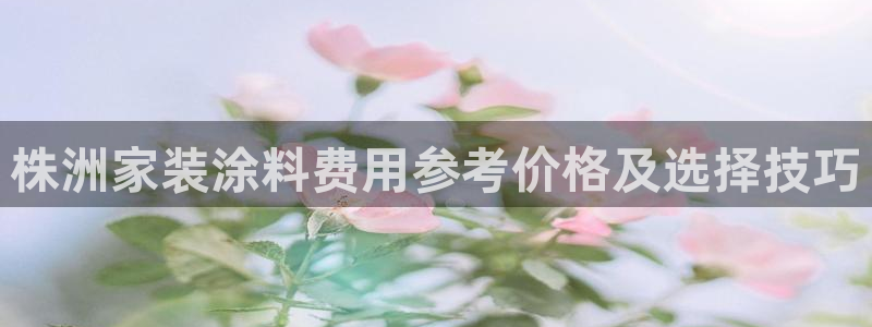 和记官网：株洲家装涂料费用参考价格及选择技巧