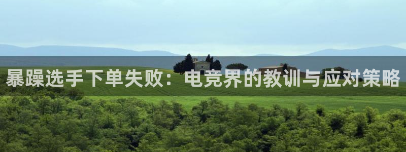 小艾电竞官网：暴躁选手下单失败：电竞界的教训与应对策略