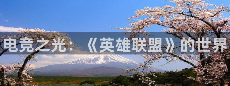 小艾电竞平台官方网：电竞之光：《英雄联盟》的世界