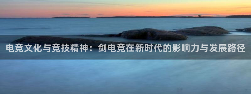 小艾电竞平台：电竞文化与竞技精神：剑电竞在新时代的影响力与发展路径